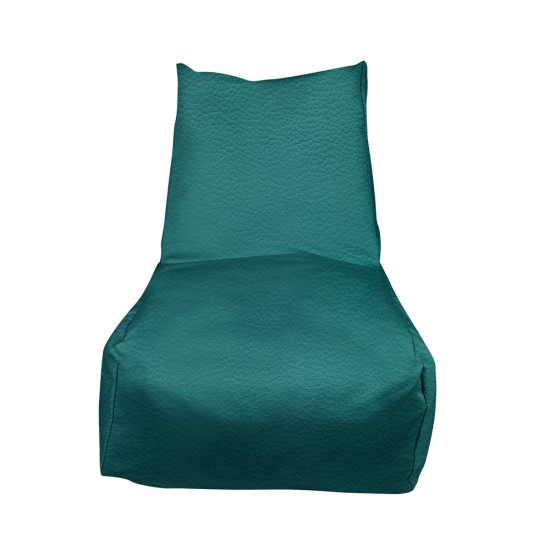 Πολυθρόνα Πουφ | Αδιάβροχη | 90x65x90x33  | Πετρόλ Δερματίνη