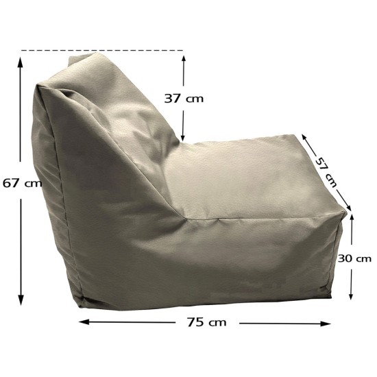 Πουφ Junior Πολυθρονάκι | Αδιάβροχο | 75x67x57x30  | Ζαχαρί Δερματίνη