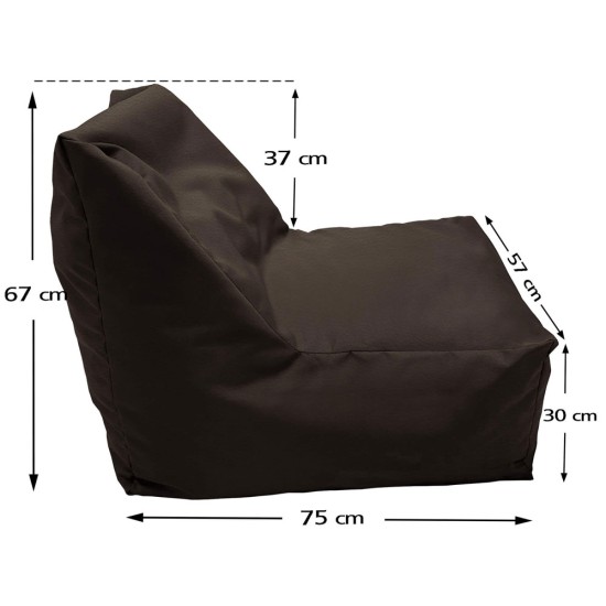 Πουφ Junior Πολυθρονάκι | Αδιάβροχο | 75x67x57x30  | Καρυδί Δερματίνη