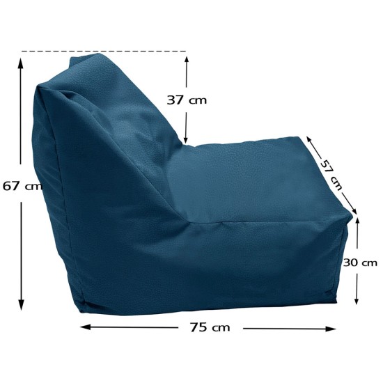 Πουφ Junior Πολυθρονάκι | Αδιάβροχο | 75x67x57x30  | Ραφ Δερματίνη