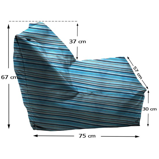 Πουφ Junior Πολυθρονάκι | Αδιάβροχo | 75x67x57x30 | Ργιέ Σιέλ Καραβόπανο