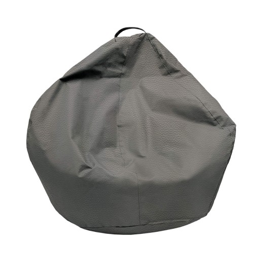 Πουφ Αχλάδι Πολυθρόνα | Αδιάβροχo | Φ100x80 | Γκρι Δερματίνη