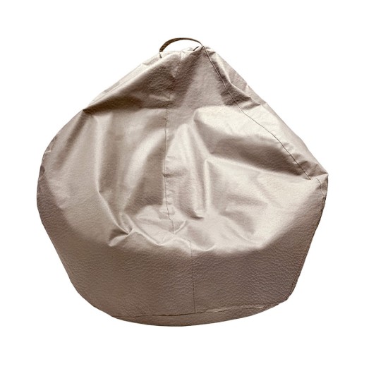 Πουφ Αχλάδι Πολυθρόνα | Αδιάβροχo | Φ100x80 | Ελεφαντί Δερματίνη