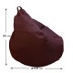 Πουφ Αχλάδι Πολυθρόνα | Αδιάβροχo | Φ100x80 | Καφέ Δερματίνη
