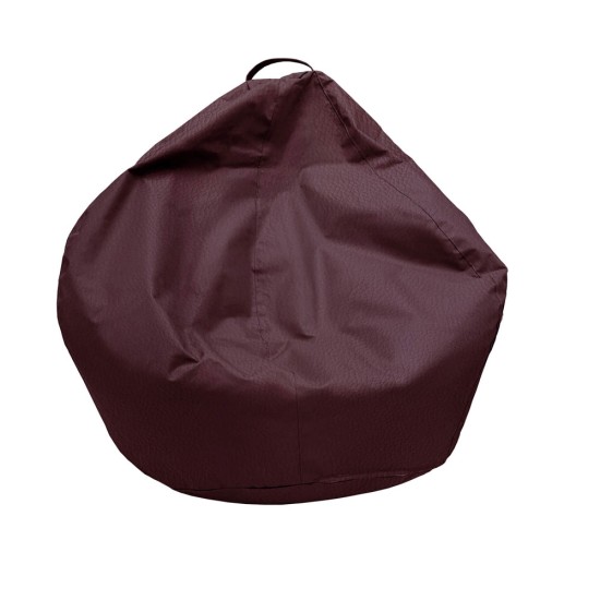 Πουφ Αχλάδι Πολυθρόνα | Αδιάβροχo | Φ100x80 | Καφέ Δερματίνη