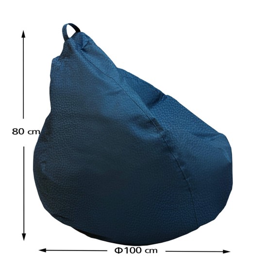 Πουφ Αχλάδι Πολυθρόνα | Αδιάβροχo | Φ100x80 | Ραφ Δερματίνη