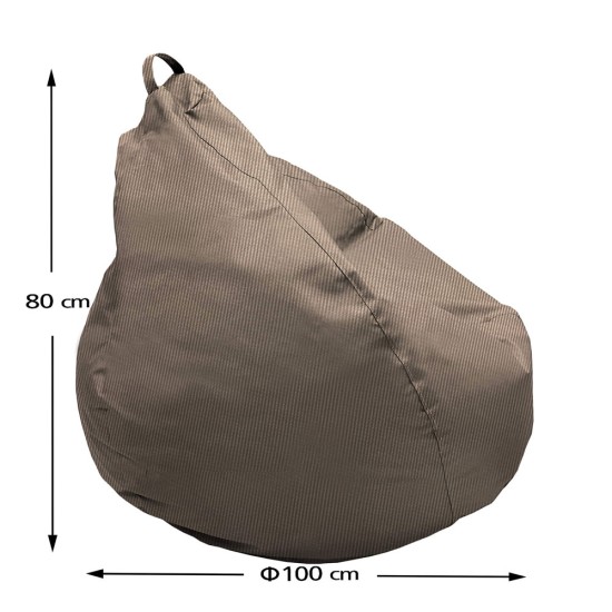 Πουφ Αχλάδι Πολυθρόνα | Αδιάβροχο | Φ100x80 | Μπεζ Καραβόπανο