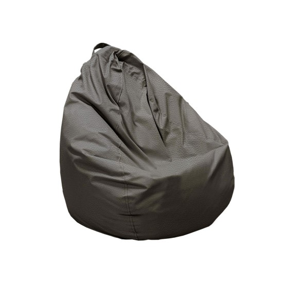 Πουφ Αχλάδι Μικρό | Αδιάβροχo | Φ70x70 | Γκρι Δερματίνη