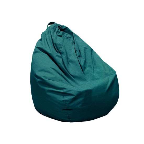 Πουφ Αχλάδι Μικρό | Αδιάβροχo | Φ70x70 | Πετρόλ Δερματίνη