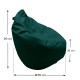 Πουφ Αχλάδι Μικρό | Αδιάβροχo | Φ70x70 | Πράσινο Καραβόπανο