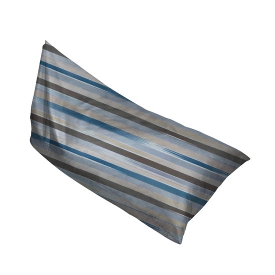 Ξαπλώστρα Πουφ με Μύτη | Αδιάβροχη | 135x90x90x25 | Ριγέ Τυρκουαζ Μπεζ Καραβόπανο