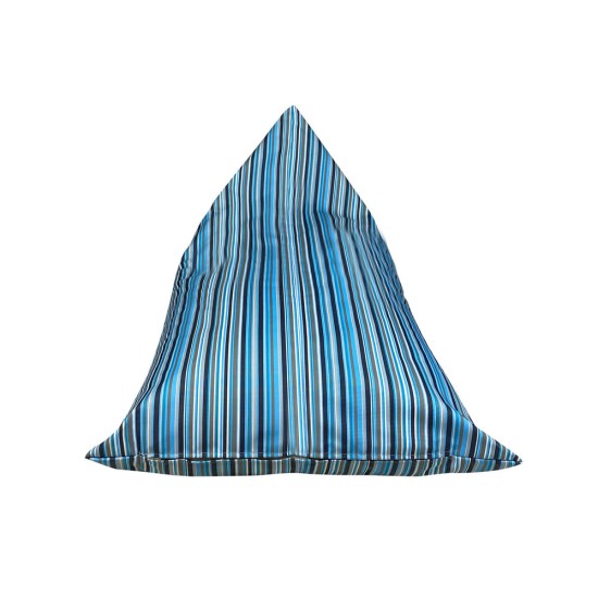 Ξαπλώστρα Πουφ με Μύτη | Αδιάβροχη | 135x90x90x25 | Ριγέ Σιελ Καραβόπανο