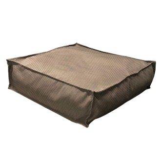 Πουφ Τετράγωνο| Αδιάβροχo | 65x65x20 | Μπεζ Καραβόπανο