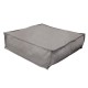 Pouf square | Waterproof | 65x65x20 | Silver Umbrella Fabric
