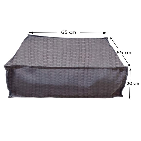Pouf square | Waterproof | 65x65x20 | Gray Umbrella Fabric