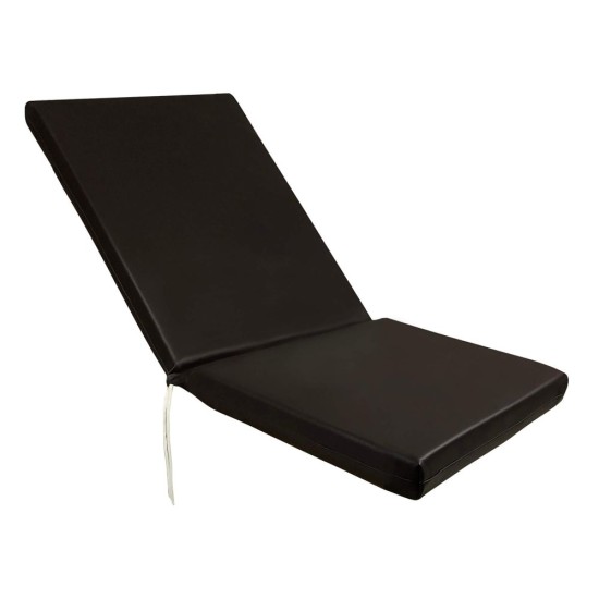 Στρώμα sezlong 124x60x6cm δερματίνη - σκούρο καρυδί