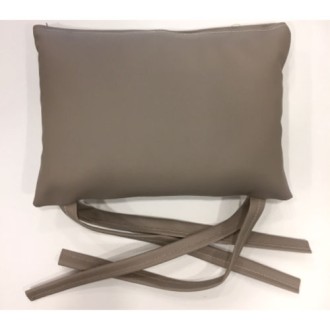 Pillow for sunbed mattress leatherette - grey ivory