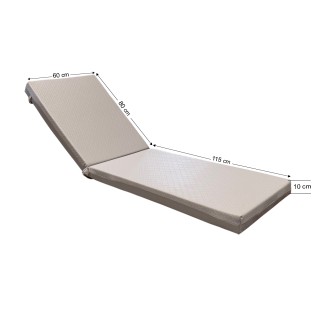 Στρώμα ξαπλώστρας 195x60x10cm δερματίνη καπιτονέ - γκρι ελεφαντί Στρώμα ξαπλώστρας 195x60x10cm δερματίνη καπιτονέ - γκρι ελεφαντί