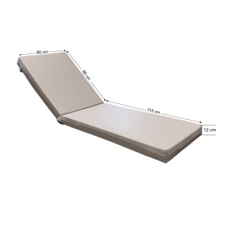 Στρώμα ξαπλώστρας 195x60x12cm δερματίνη καπιτονέ - γκρι ελεφαντί Στρώμα ξαπλώστρας 195x60x12cm δερματίνη καπιτονέ - γκρι ελεφαντί