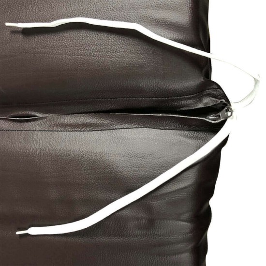 Στρώμα ξαπλώστρας 195x60x8cm δερματίνη - σκούρο καρυδί