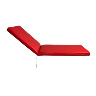  Sunbed mattress 195x60x6cm leatherette - Ferrari Red