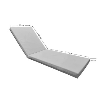 Στρώμα ξαπλώστρας 195x60x10cm Εκρού Διάτρητο πανί