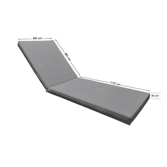 Στρώμα ξαπλώστρας 195x60x8cm Μπεζ Διάτρητο πανί