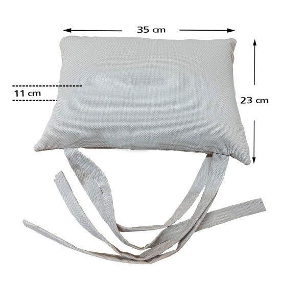 Μαξιλαράκι ξαπλώστρας εκρού με διάτρητο πανί