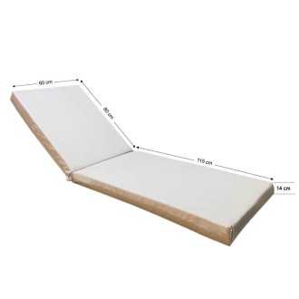 Στρώμα ξαπλώστρας 195x60x14cm silver ομπρελόπανο Στρώμα ξαπλώστρας 195x60x14cm silver ομπρελόπανο