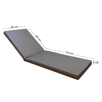 Στρώμα ξαπλώστρας 195x60x6cm γκρι ομπρελόπανο Στρώμα ξαπλώστρας 195x60x6cm γκρι ομπρελόπανο