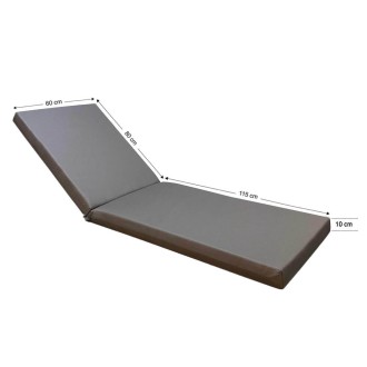 Στρώμα ξαπλώστρας 195x60x10cm γκρι ομπρελόπανο Στρώμα ξαπλώστρας 195x60x10cm γκρι ομπρελόπανο
