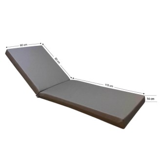 Στρώμα ξαπλώστρας 195x60x14cm γκρι ομπρελόπανο Στρώμα ξαπλώστρας 195x60x14cm γκρι ομπρελόπανο