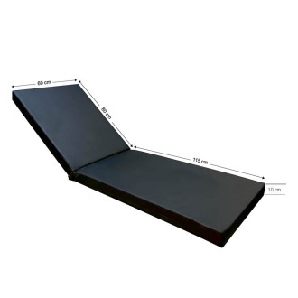 Στρώμα ξαπλώστρας 195x60x10cm μαύρο ομπρελόπανο Στρώμα ξαπλώστρας 195x60x10cm μαύρο ομπρελόπανο