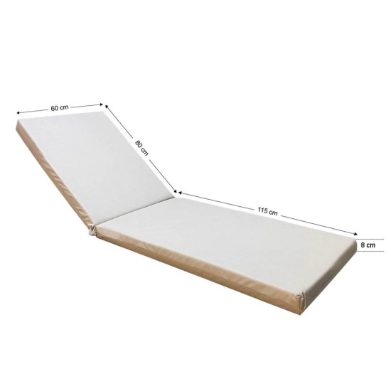 Στρώμα ξαπλώστρας 195x60x8cm silver ομπρελόπανο