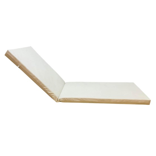 Sunbed mattress 195x60x8cm ecru umbrella cover