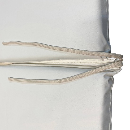 Sunbed mattress 195x60x8cm ecru umbrella cover