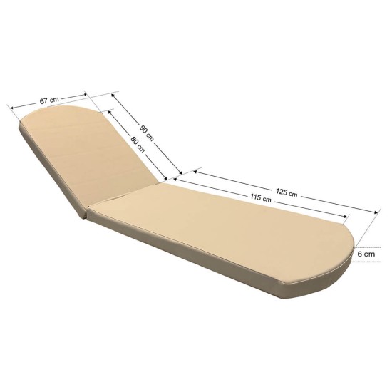 Στρώμα για ξαπλώστρες παραλίας από δερματίνη