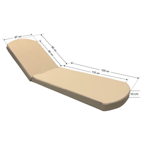 Στρώμα για ξαπλώστρες παραλίας από δερματίνη