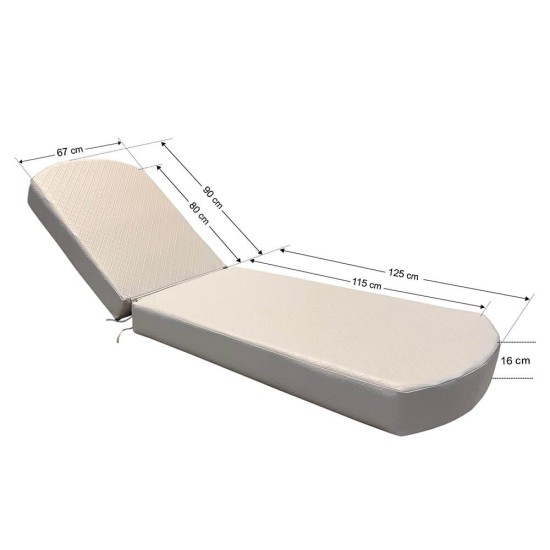 Στρώμα για ξαπλώστρες παραλίας από δερματίνη