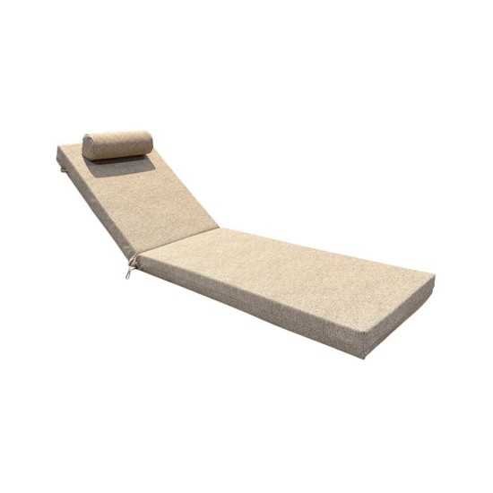 Στρώμα Ξαπλώστρας 195x60x10cm 70120 Premium Δερματίνη Brera Μπεζ / Καφέ