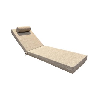 Sunbed Mattress 195x60x16cm 70123 Premium Leatherette Brera Beige / Brown