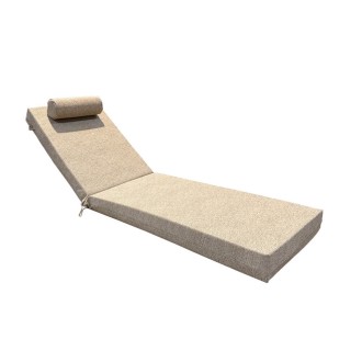 Sunbed Mattress 195x60x16cm 70135 Premium Leatherette Osaka Grey Squares