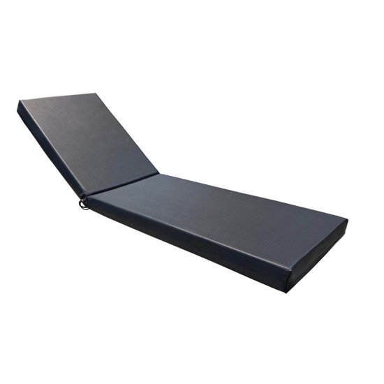 Στρώμα Ξαπλώστρας 195x60x12cm 70151 Premium Δερματίνη Forte Μαύρο