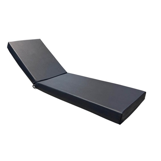 Στρώμα Ξαπλώστρας 195x60x16cm 70153 Premium Δερματίνη Forte Μαύρο