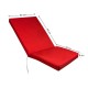 Beach sezlong mattress 124x60x6cm red