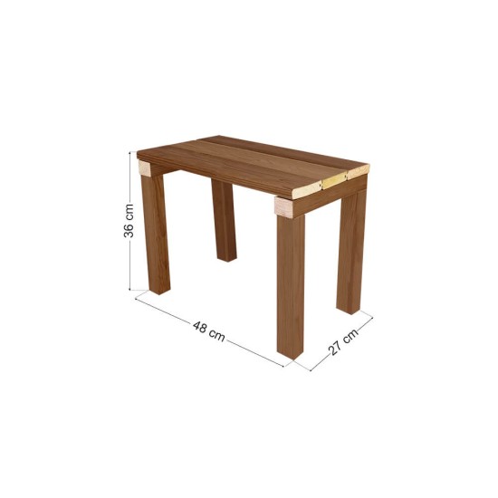Ξύλινο Τραπεζάκι κήπου/παραλίας 48x27x36cm