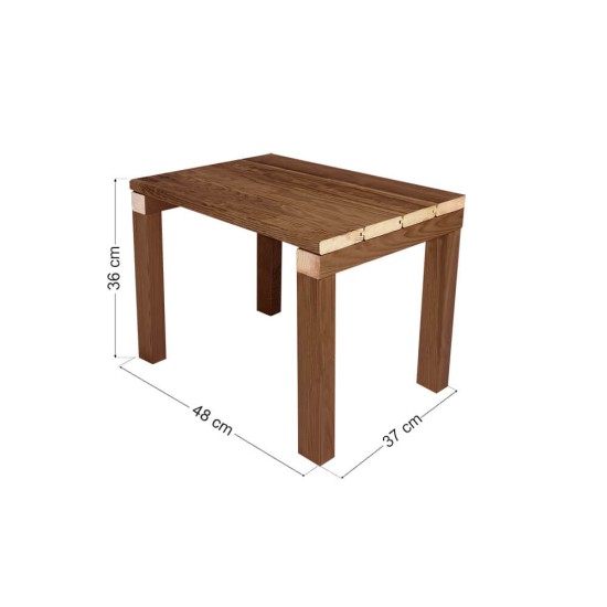 Ξύλινο  Τραπεζάκι κήπου/παραλίας 48x37x36cm