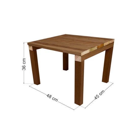 Ξύλινο Τραπεζάκι κήπου/παραλίας 48x45x36cm