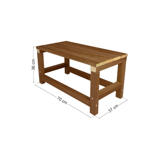 Ξύλινο Τραπέζι παραλίας / κήπου 70x37x36cm