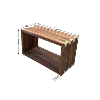 Ξύλινο Τραπέζι παραλίας / κήπου 70x32,5x40cm